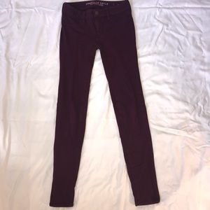 American Eagle Maroon Jeans